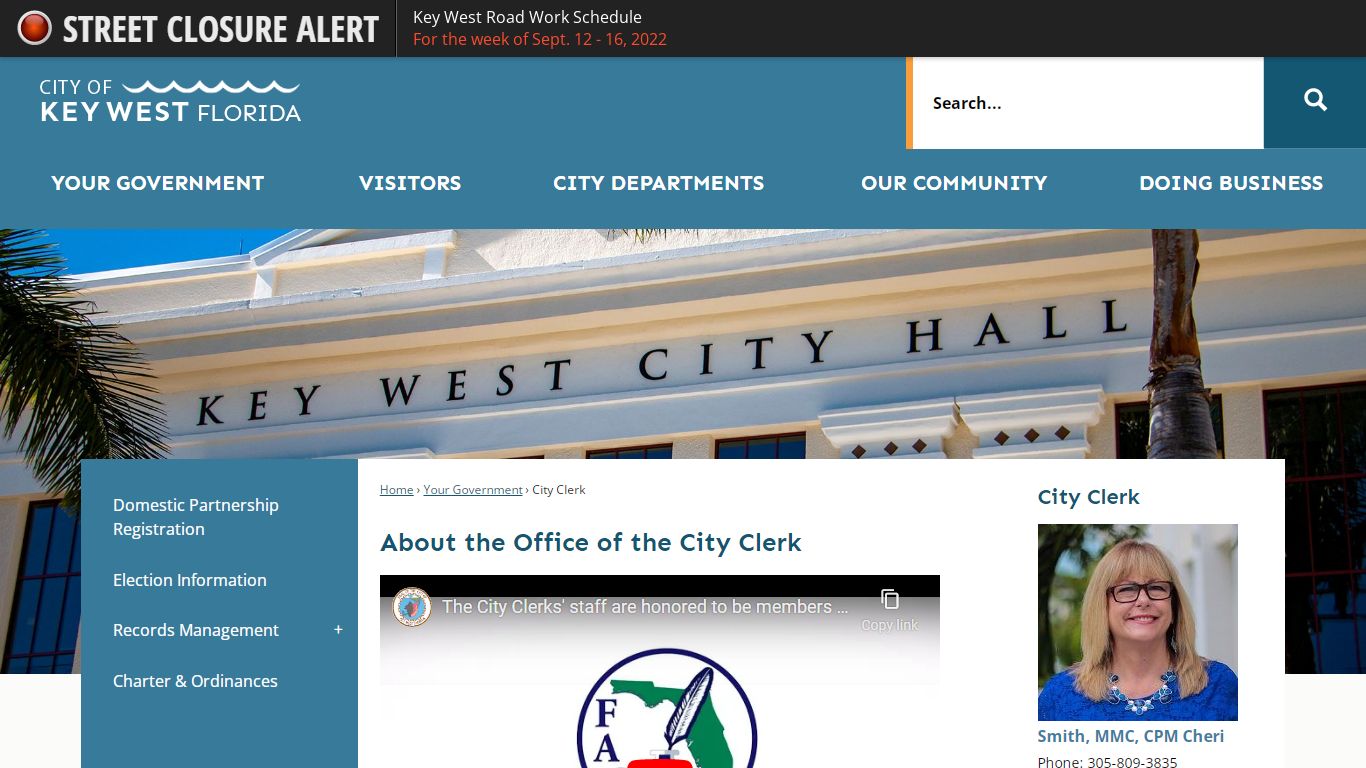 About the Office of the City Clerk | Key West, FL